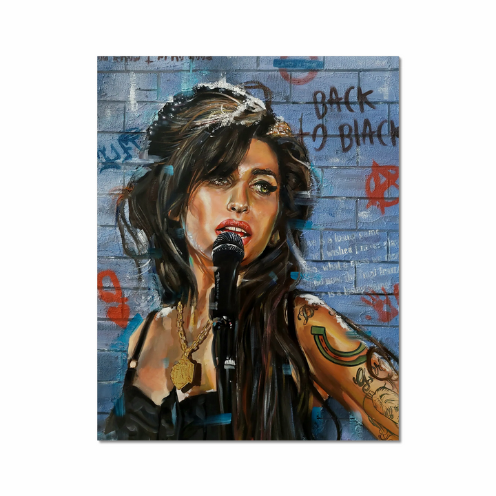 Singing Amy Winehouse pop-art painting