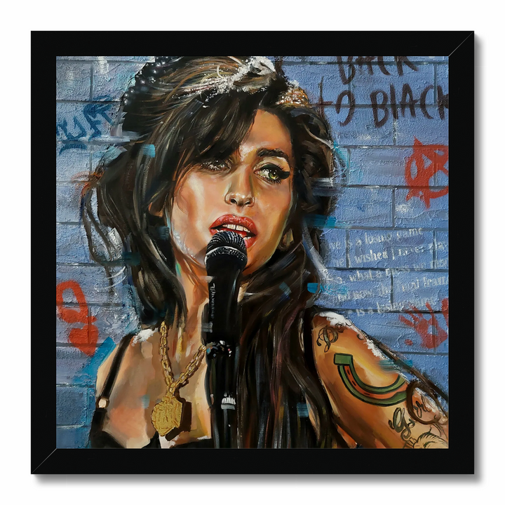 Singing Amy Winehouse pop-art painting