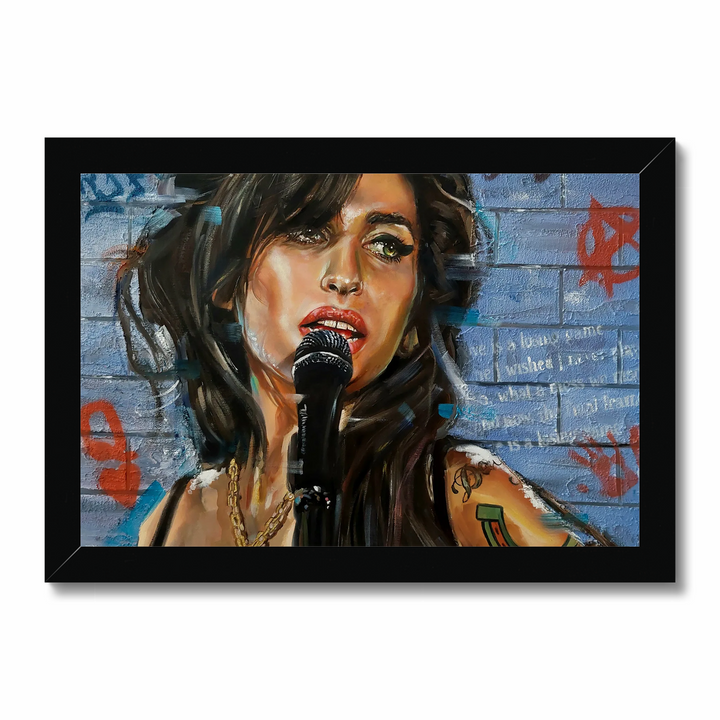 Singing Amy Winehouse pop-art painting