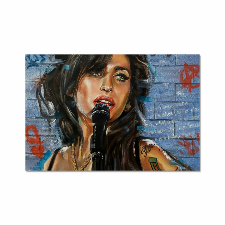 Singing Amy Winehouse pop-art painting