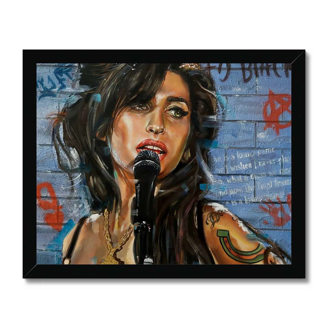 Singing Amy Winehouse pop-art painting