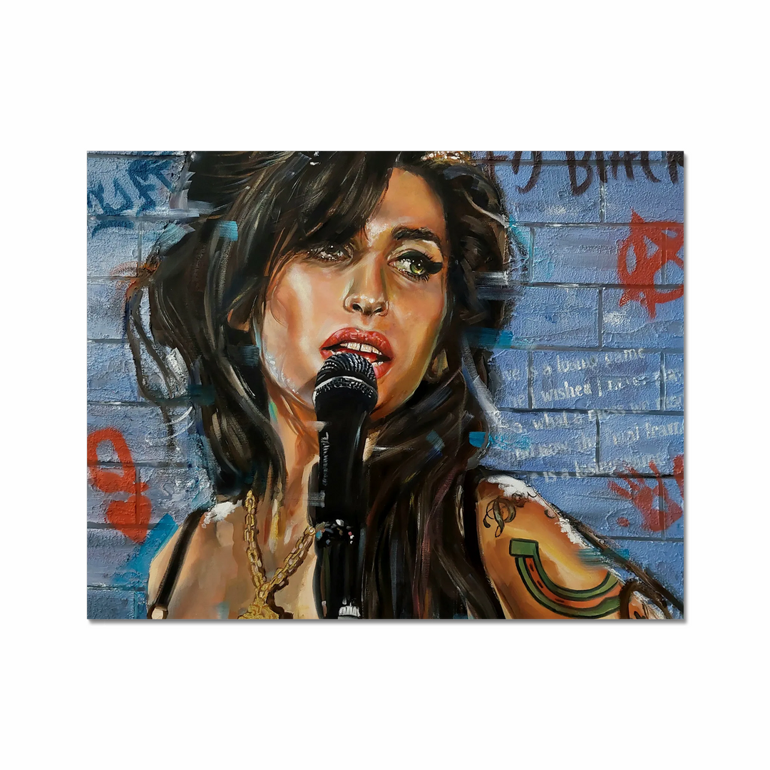 Singing Amy Winehouse pop-art painting