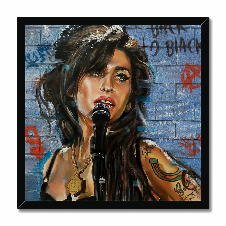 Singing Amy Winehouse pop-art painting