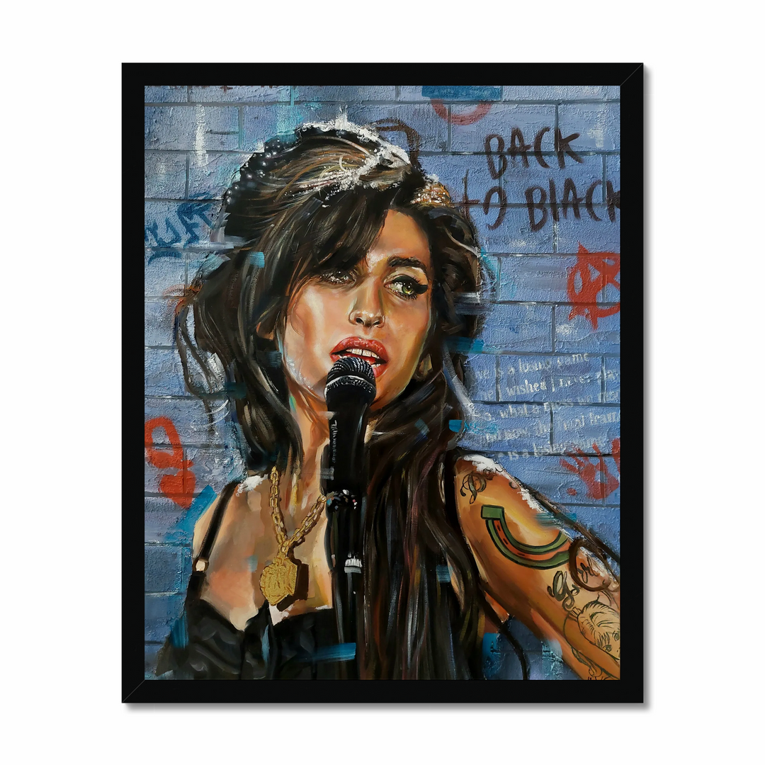 Singing Amy Winehouse pop-art painting