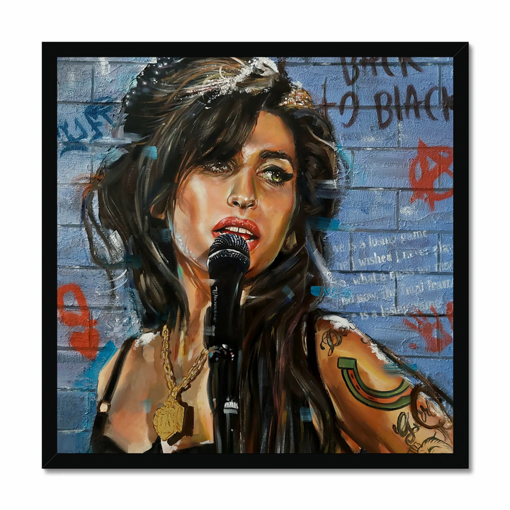 Singing Amy Winehouse pop-art painting