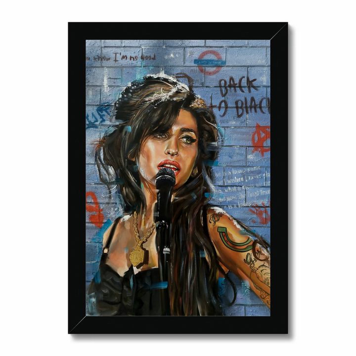 Singing Amy Winehouse pop-art painting