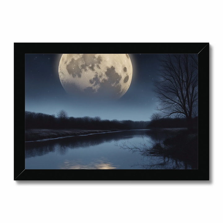 Full moon over a river