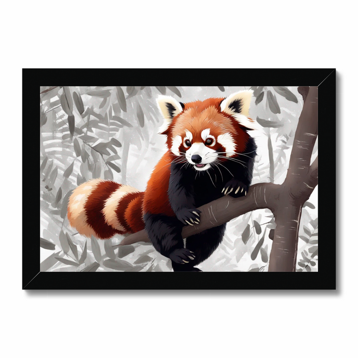 Red panda on a tree branch