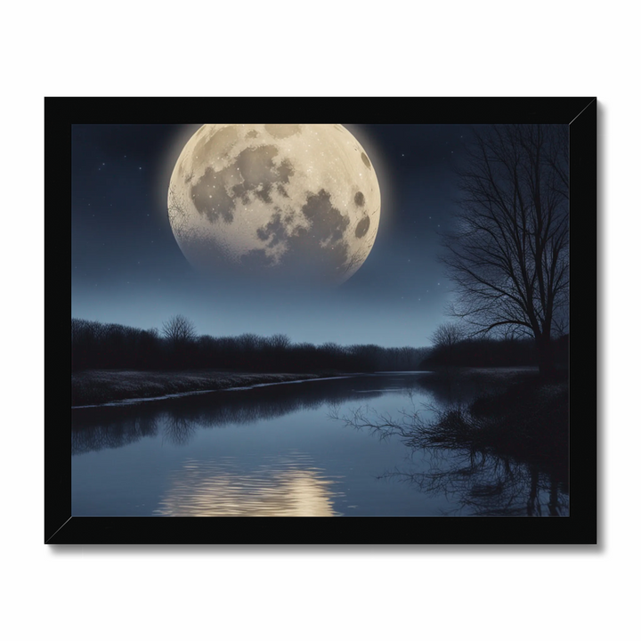 Full moon over a river