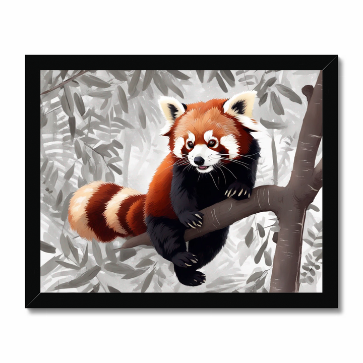 Red panda on a tree branch