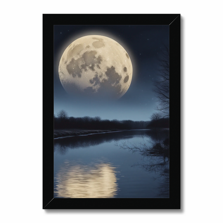 Full moon over a river