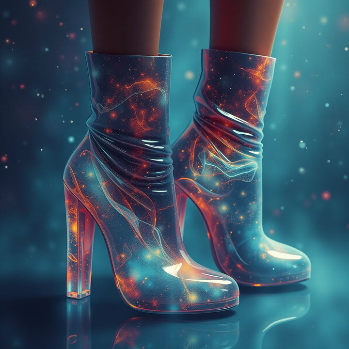 Red&Blue Nebula Boots