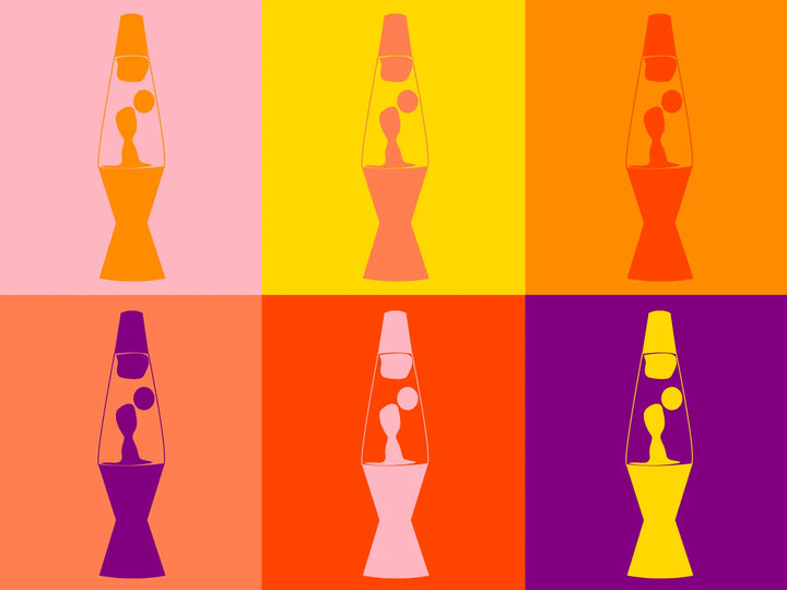 LAVA LAMP Silhouettes – Warm Glow, Nostalgia Art, Nostalgic Series, Instant Download, Print Ready, High Resolution Image, Pop Art, Fun