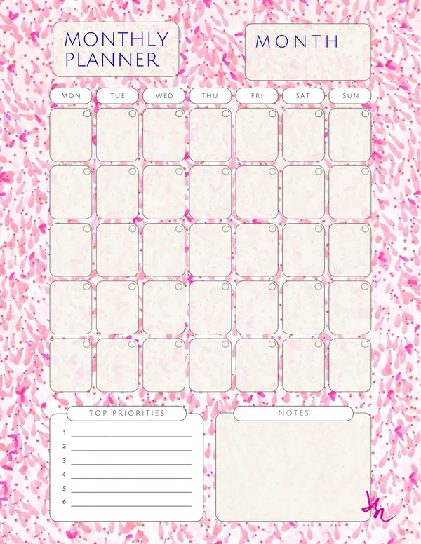 “Make It Your Month” Printable Monthly Planner No. 2