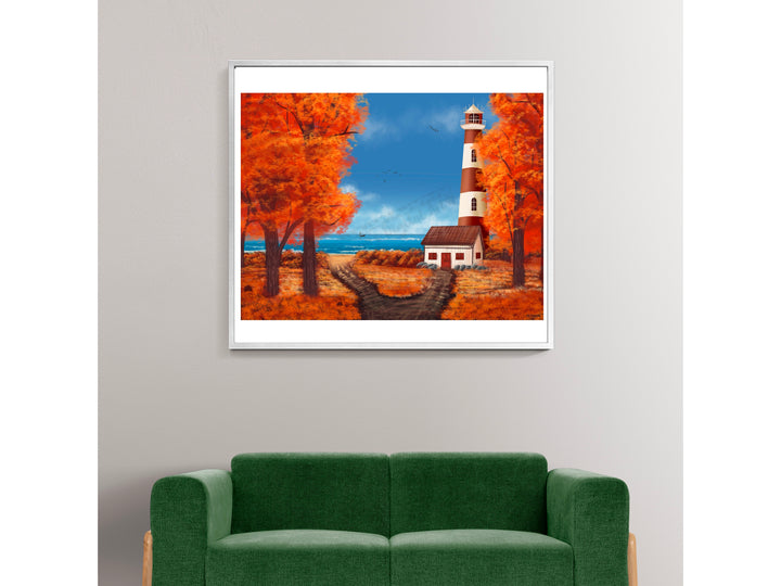 Lighthouse in Fall