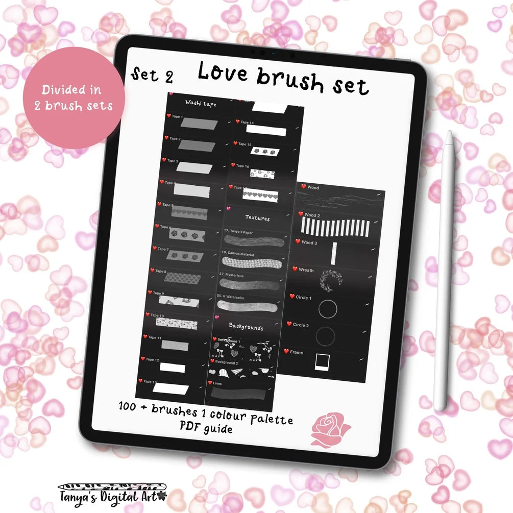 Love/Valentine Procreate Brush set