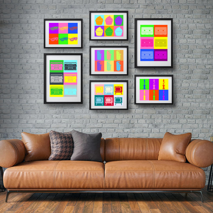 Nostalgia Wall Art Combo - Retro Pop Art Collection