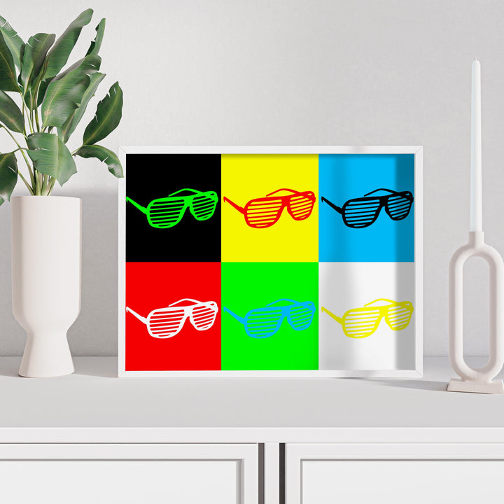 Bold & Graphic Shutter Shades Silhouettes, 6 Repeated Pattern, Digital Art, Digital Download, Instant Access, Print Ready, Retro Art, Print