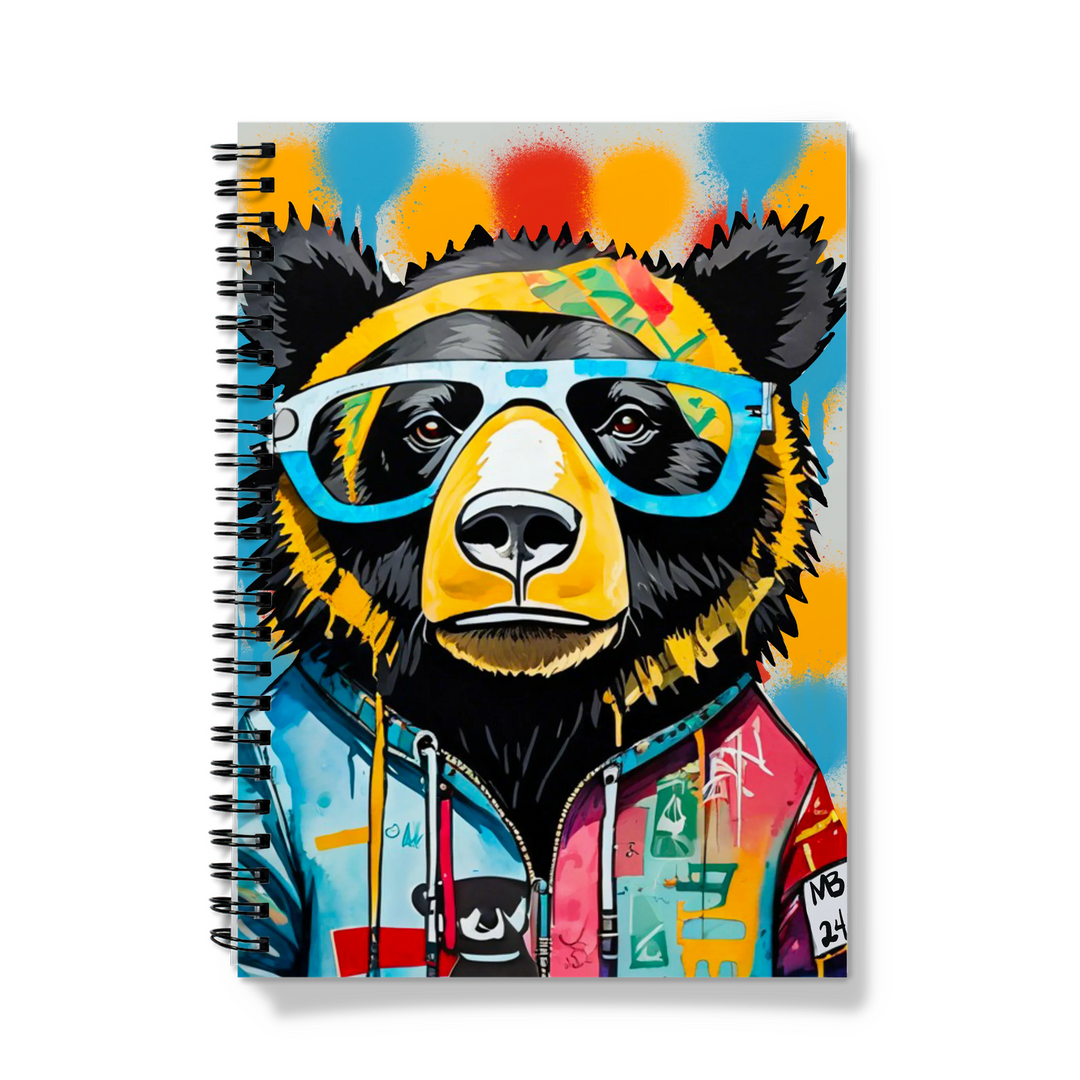 Hip Bear Spiral Notebook