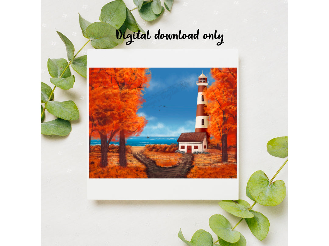 Lighthouse in Fall