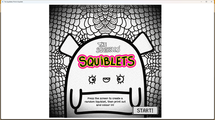 Print-A-Squiblet: Infinite Colouring Pages (Windows Desktop Version)