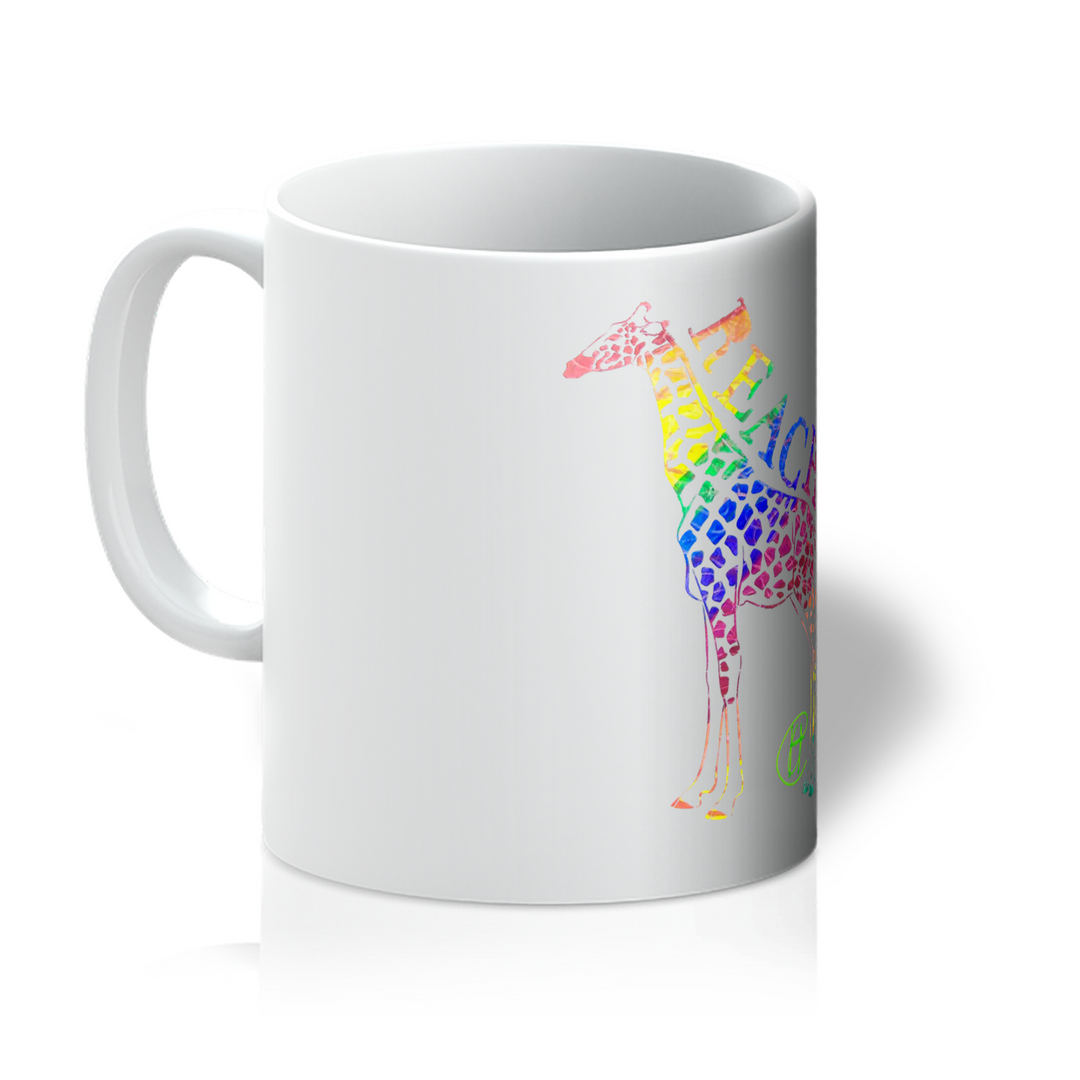 Giraffe Reach Art Mug