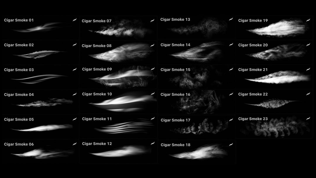 Cigar Smoke PROCREATE Brush Set