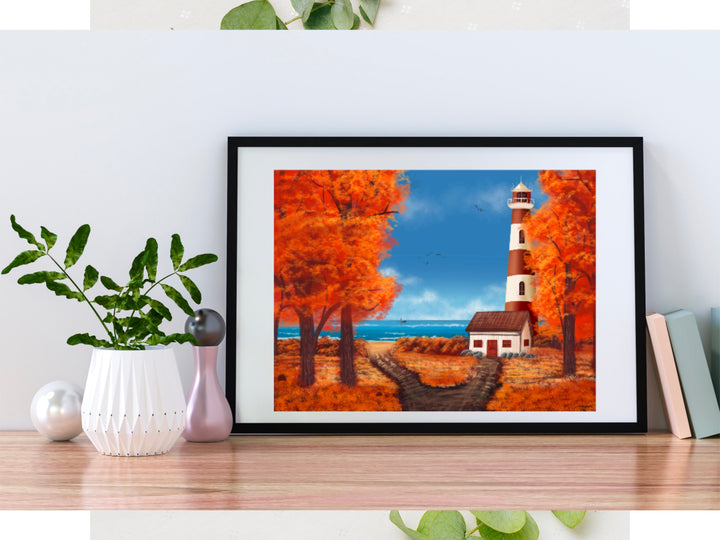 Lighthouse in Fall