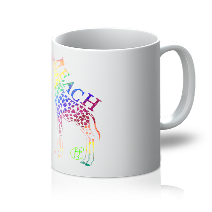 Giraffe Reach Art Mug