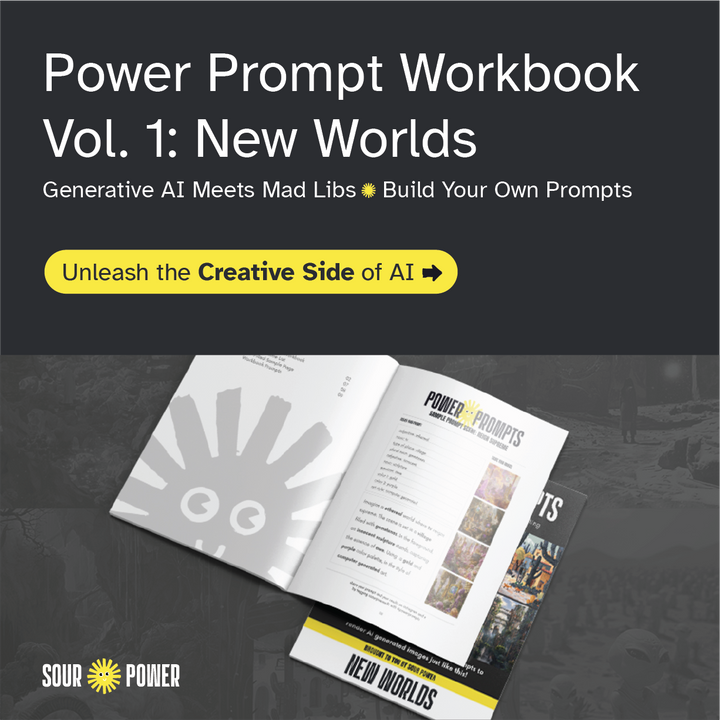 Power Prompts AI Art Generator Workbook - Volume 1: New Worlds