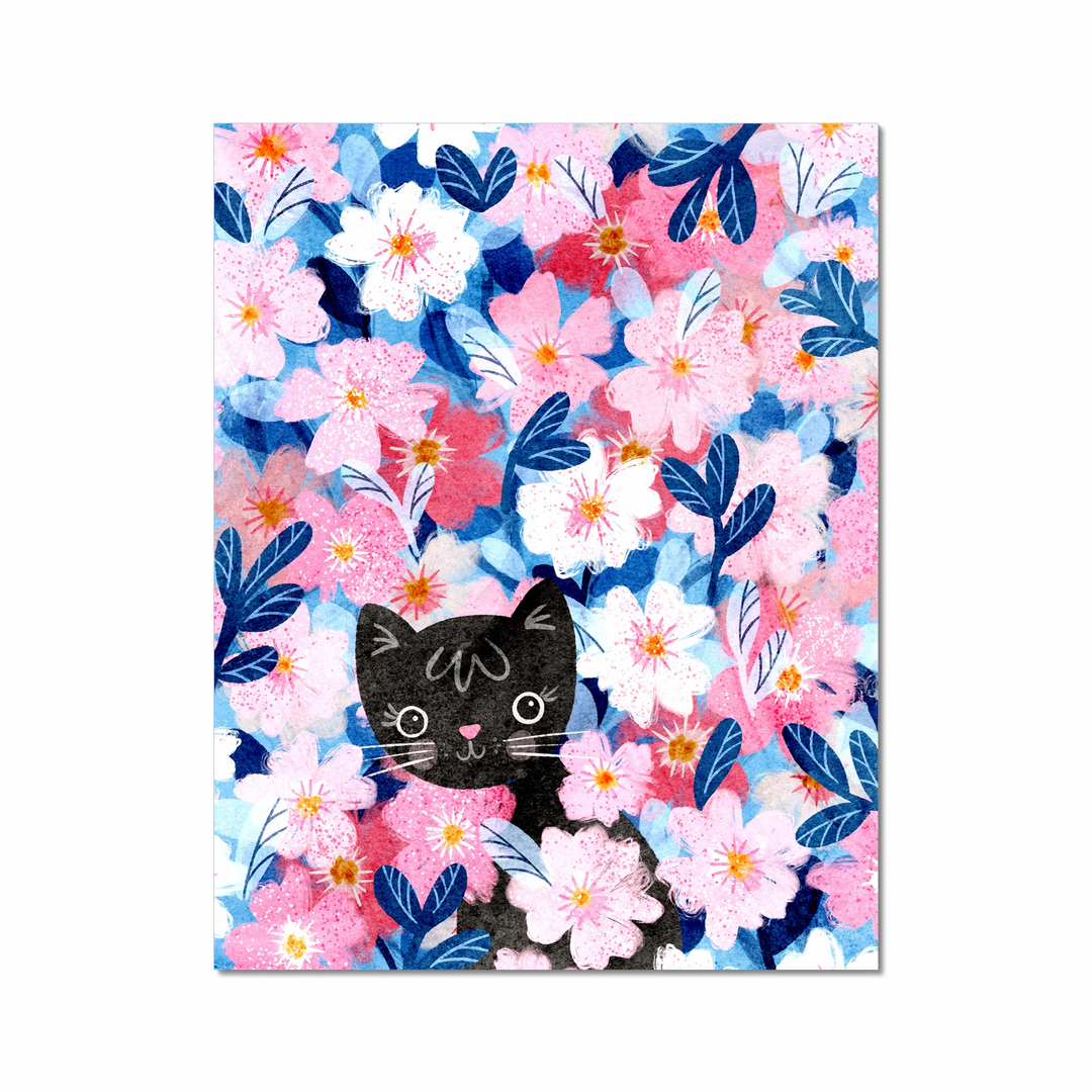 Kitty Blossoms Art