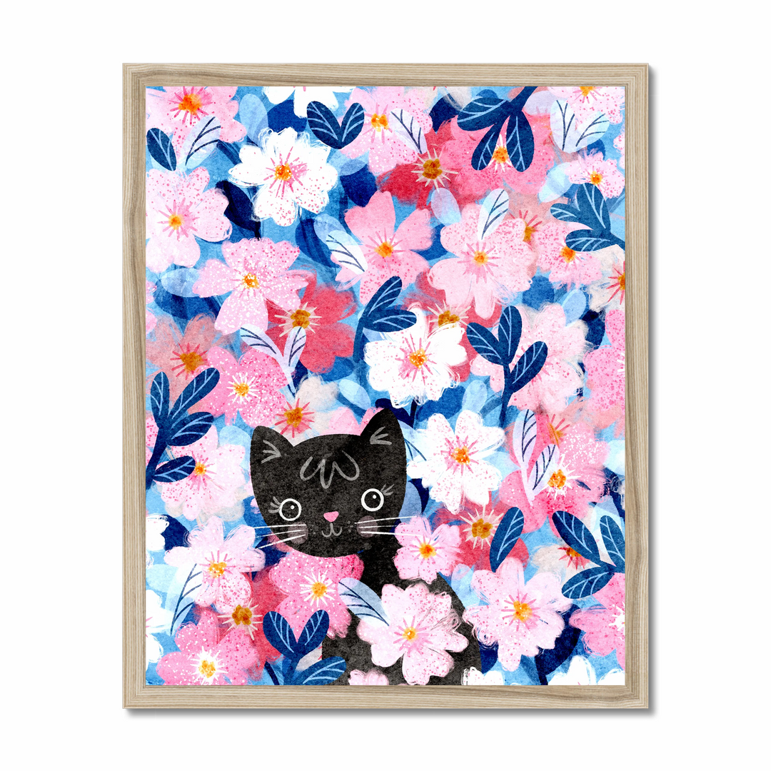 Kitty Blossoms Art