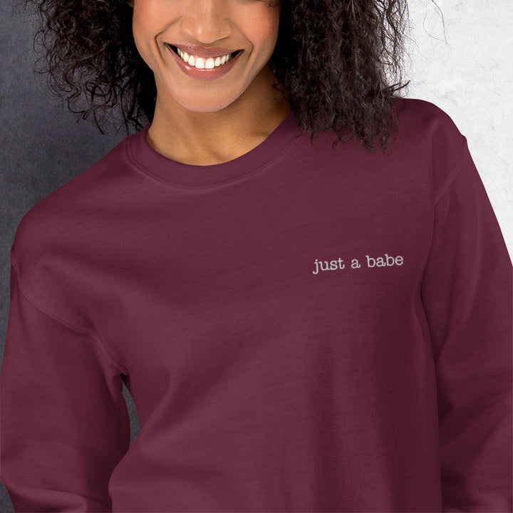 just a babe crew sweatshirt