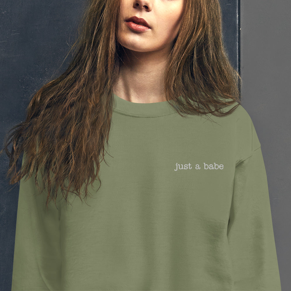 just a babe crew sweatshirt