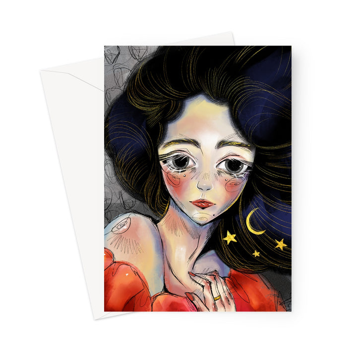 Loneliness Among People by Anastasia NFTart Greeting Card
