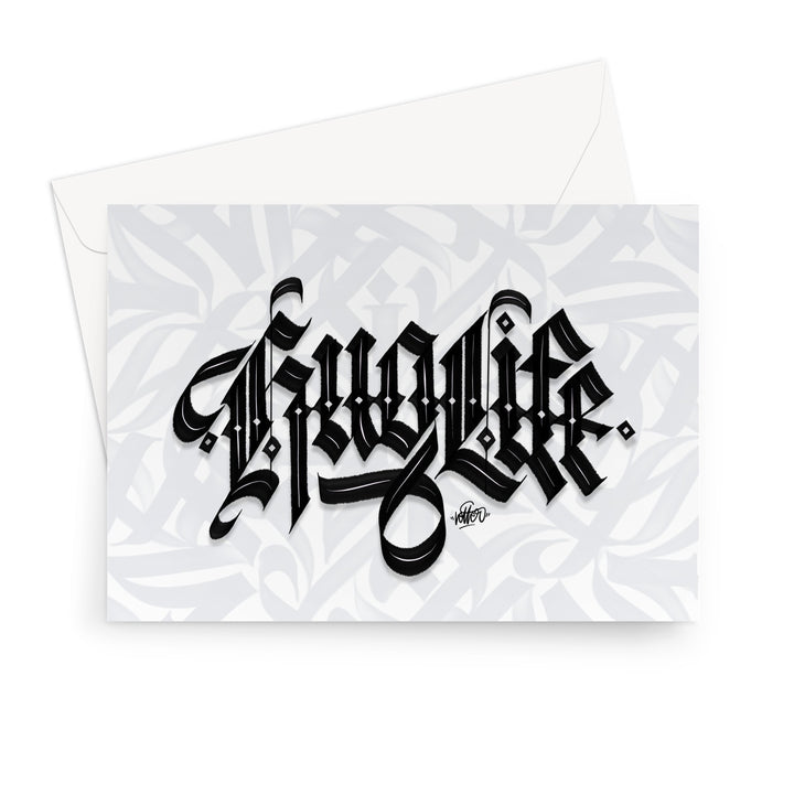 HUGLife by Letterhythm Greeting Card