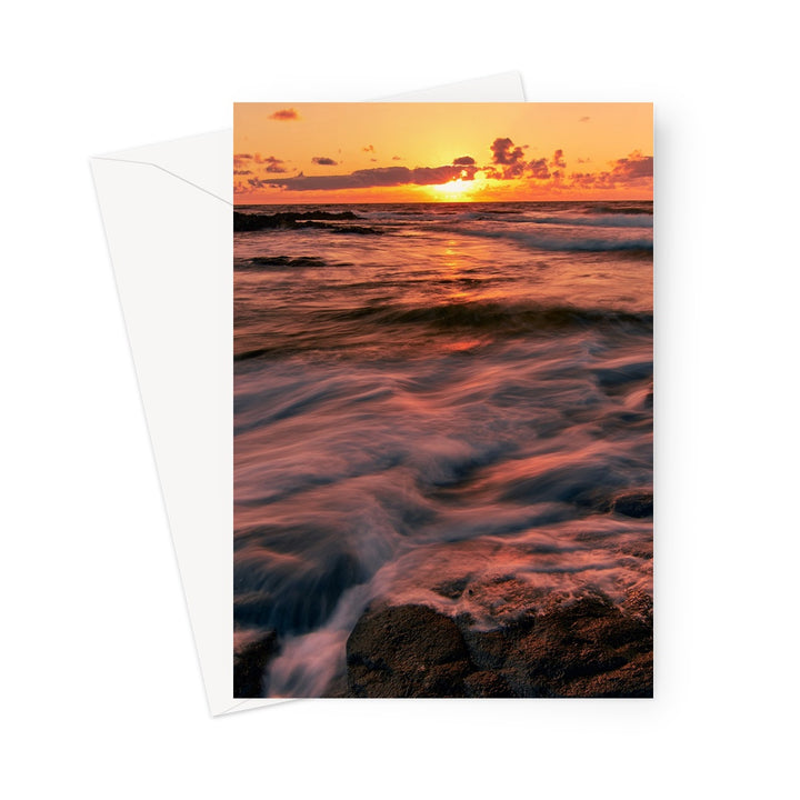 The Flow of Sunrise by Canary Islander Greeting Card
