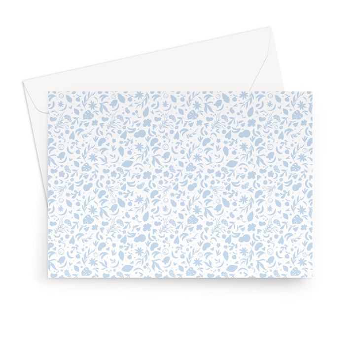 Pale Blue Brain Confetti by Sylvie Vo Greeting Card