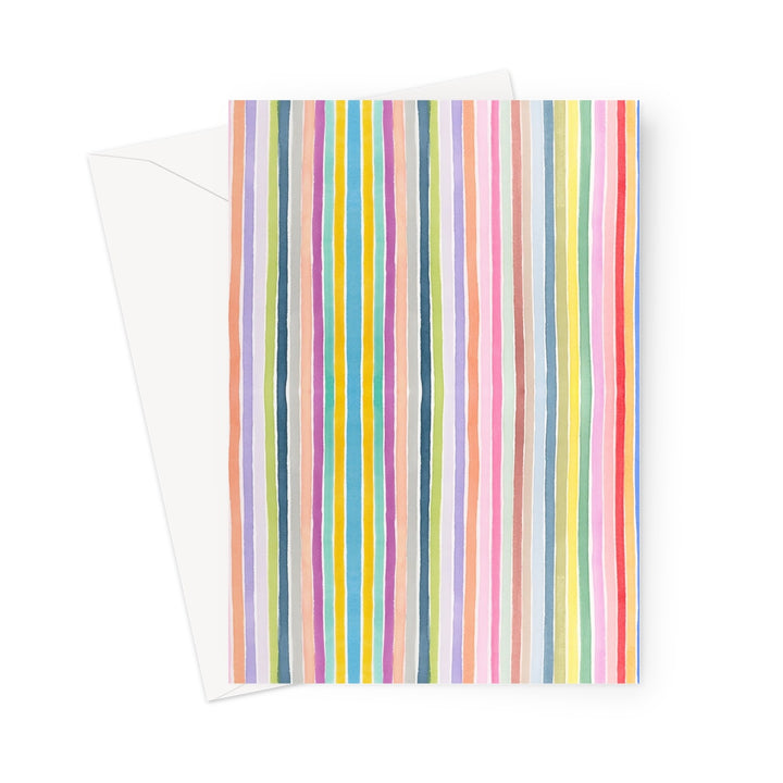 Rainbow Stripe by Sylvie Vo Greeting Card