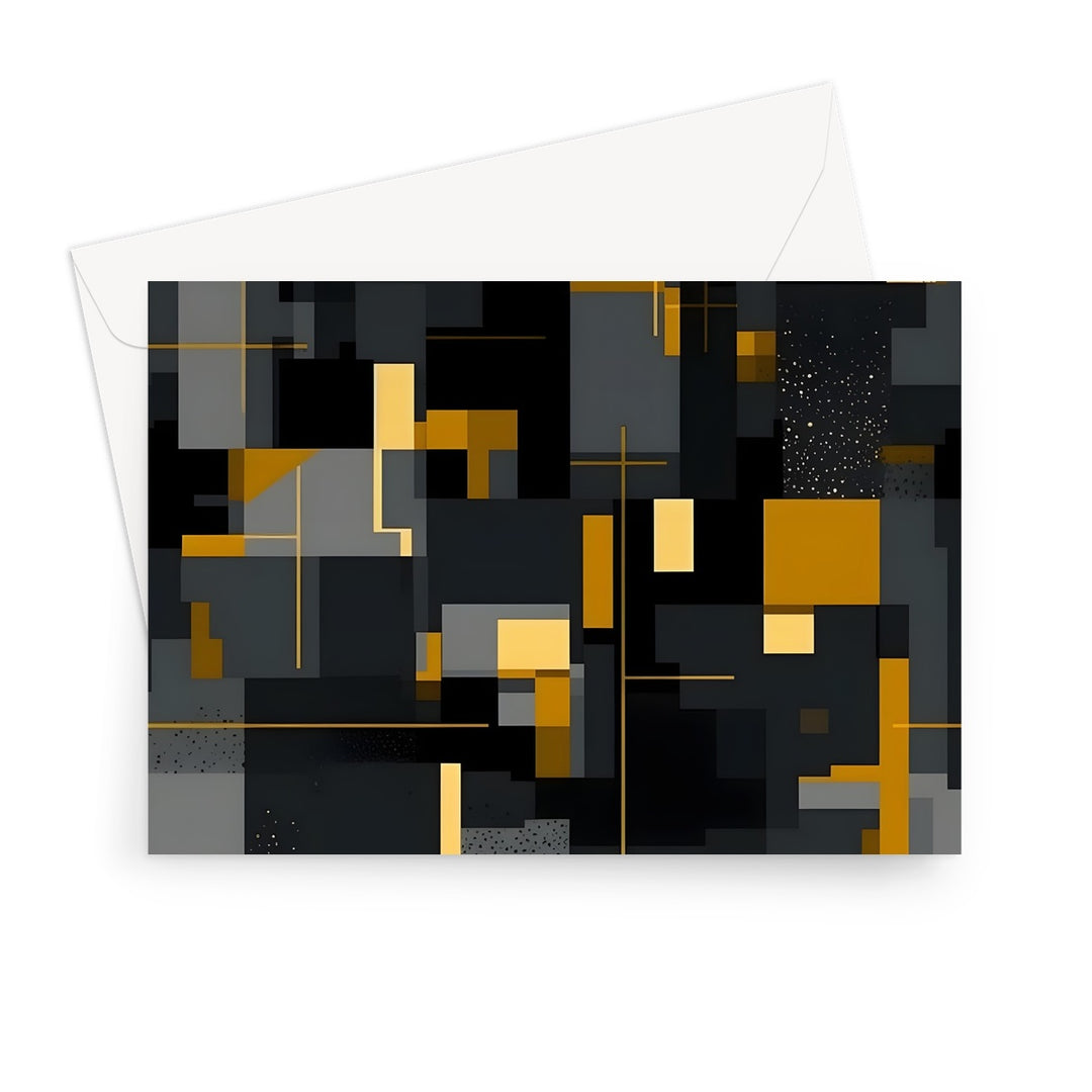 Black & Gold by Dyor247x Greeting Card