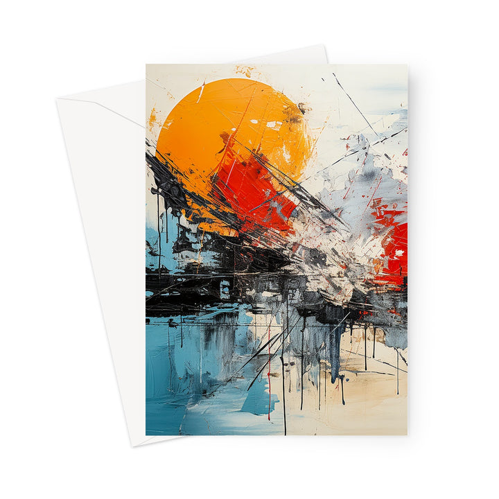AI Abstract Landscape by Gareth Irons Greeting Card